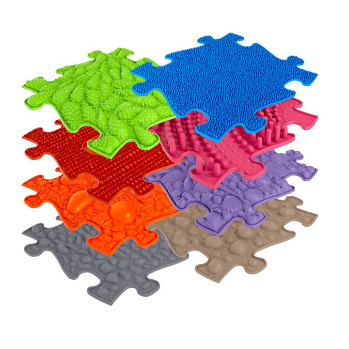 8-teil Orthopädische Strukturmatten - Basic Set-1 - 8 Elemente - Kita-Spielewelt
