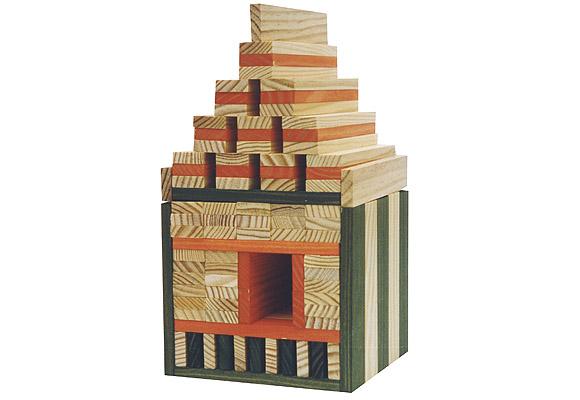 tempkapla8EzDi8QnyETKen KAPLA® Holzplättchen 280 Stück natur, kombiniert mit bunten Steinen, z.B. KAPLA Octocolor