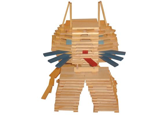 tempkapla6wwZ8zaTiLZVFq KAPLA® Holzplättchen 280 Stück natur, kombiniert mit bunten Steinen, z.B. KAPLA Octocolor