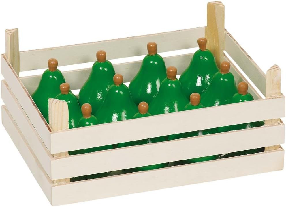 Birnen in Obstkiste - Kaufladenzubehör aus Holz