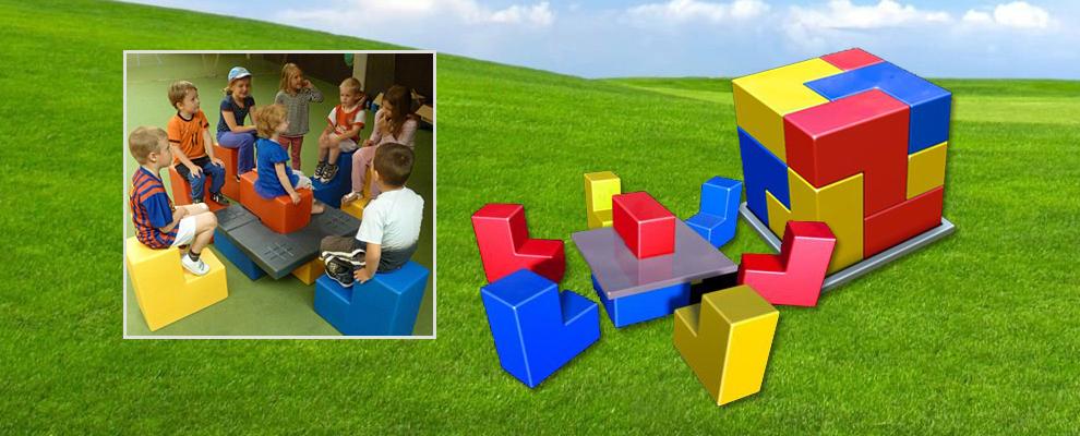 Kids & Bricks Großes Bausteinspiel aus 9 L-Blöcken - Riesenbausteine zum Bauen und Spielen - KiTa-Spielewelt