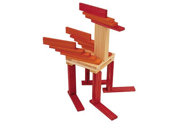 tempkapla7c1X8eyqfGiZNu KAPLA® Holzplättchen 280 Stück natur, kombiniert mit bunten Steinen, z.B. KAPLA Octocolor