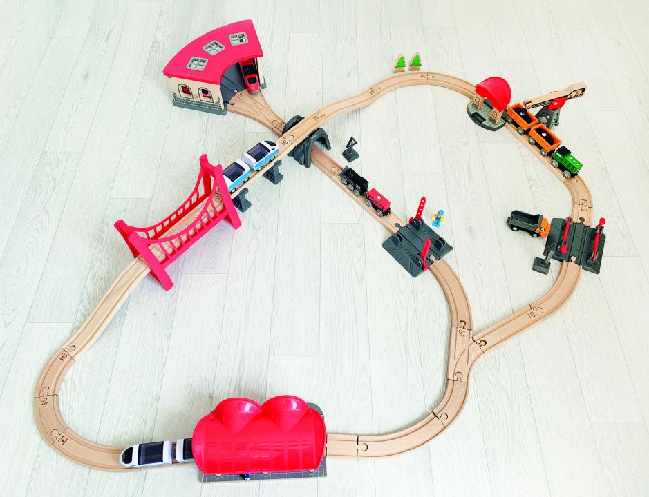 Eisenbahn XXL-Kiga-Set - besonders geeignet für gemeinsames Spiel in Gruppen. KiTa-Spielewelt