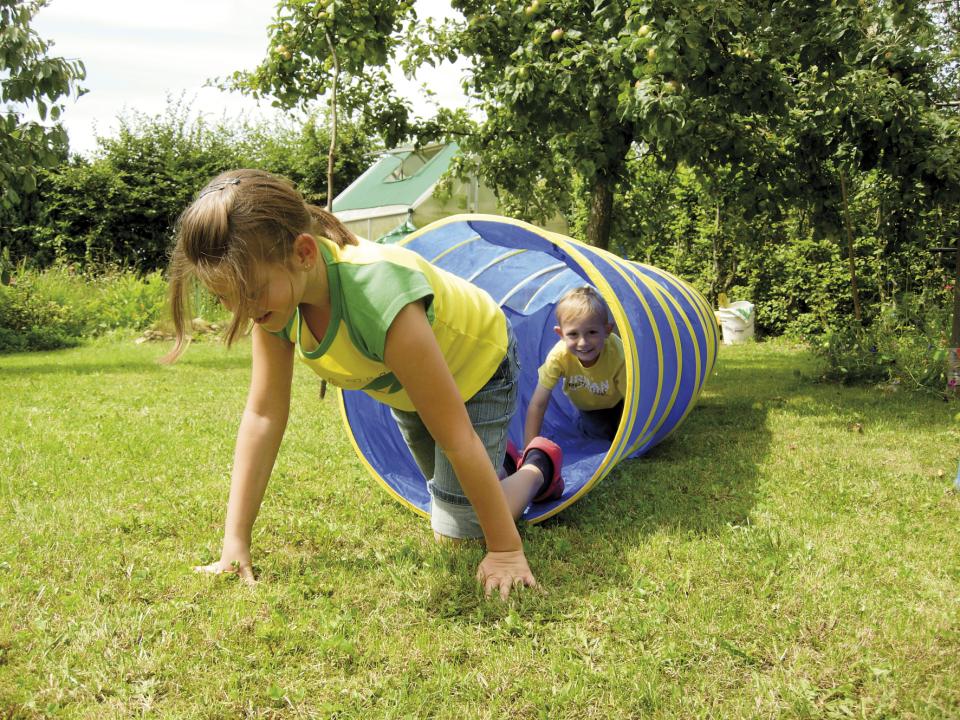 Kriechtunnel blau 175 cm lang mit Tasche