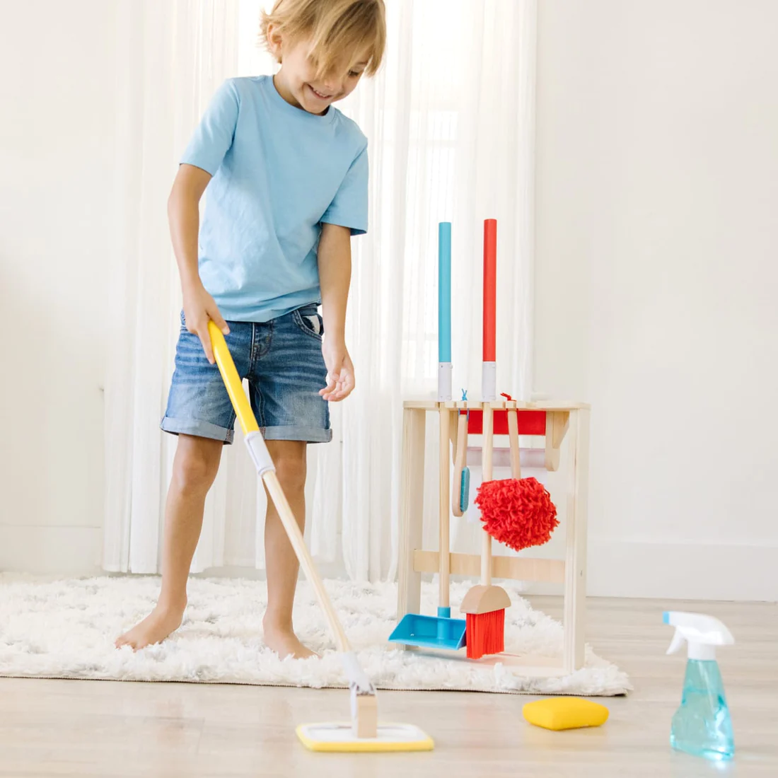 Reinigungs-Set-12 Reinigungsset Deluxe - Kinderspielzeug Putzgerät, 11 Teile. KiTa-Spielewelt