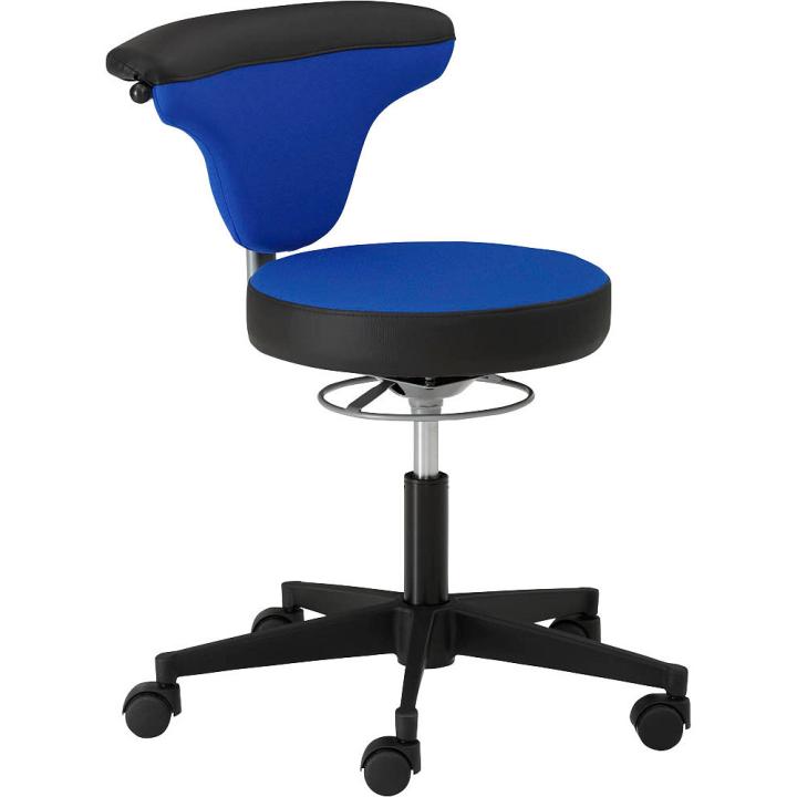 Funktionsdrehstuhl blau schwarz, Stoffbezug