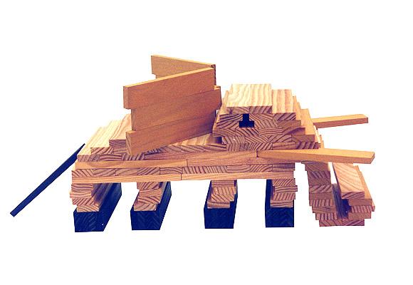 tempkapla2nlm3k8IjHluMh KAPLA® Holzplättchen 280 Stück natur, kombiniert mit bunten Steinen, z.B. KAPLA Octocolor
