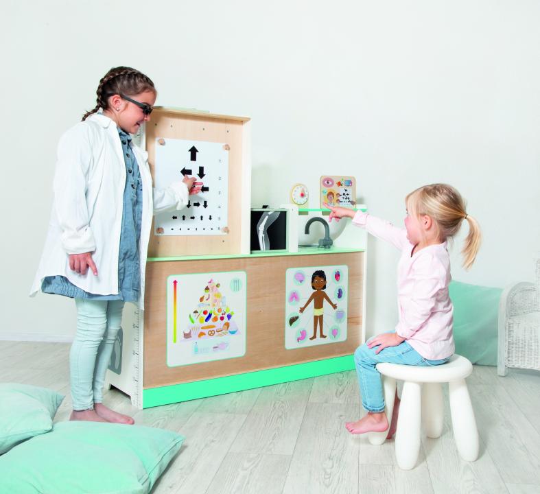 Doctor-Station-3-in-1-9 Doctor Station 3 in 1 - Sehtest beim Augenarzt. Spielmöbel mit Zubehör. KiTa-Spielewelt