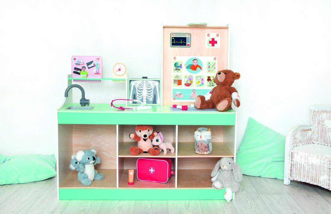 Doctor-Station-3-in-1-2 Doctor Station 3 in 1 - Spielmöbel für Rollenspiele beim Arzt / Tierarzt. KiTa-Spielewelt