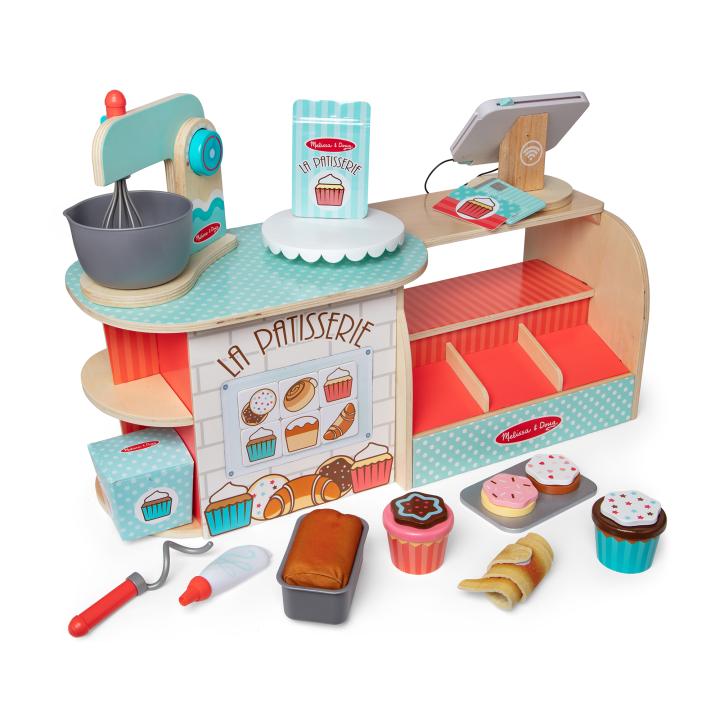 B-ckerei-1 Melissa & Doug La Patisserie Bäckerei - Holzspielzeug mit 39 Teilen. KiTa-Spielewelt