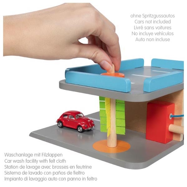Parkhaus City auf zwei Ebenen, mit Waschanlage - KiTa-Spielewelt