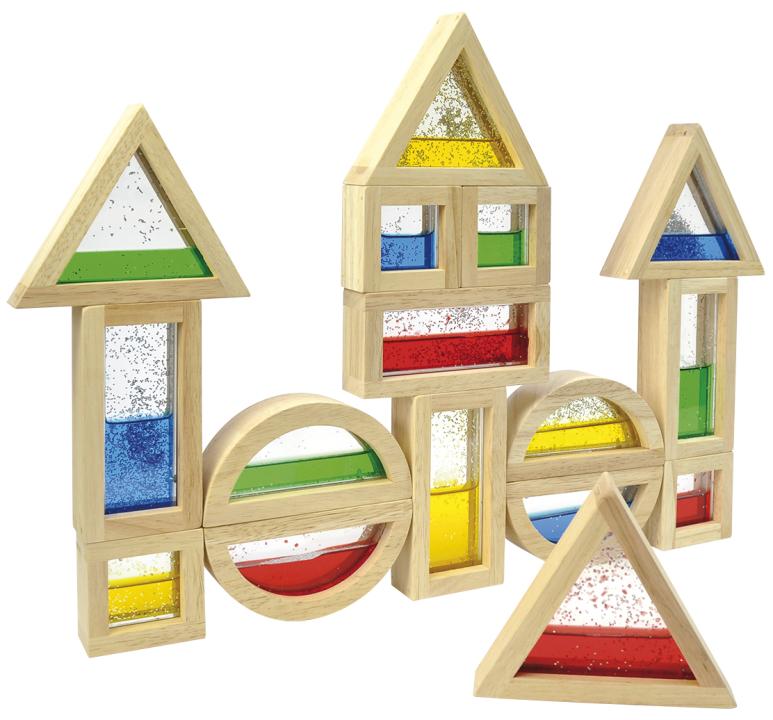 Bausteine gefüllt mit Glitter