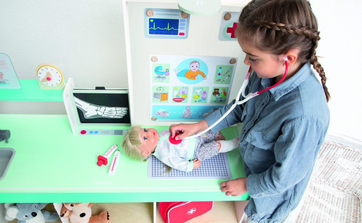 Doctor-Station-3-in-1-6 Doctor Station 3 in 1 - Spielmöbel Kinderarzt für Rollenspiele. KiTa-Spielewelt